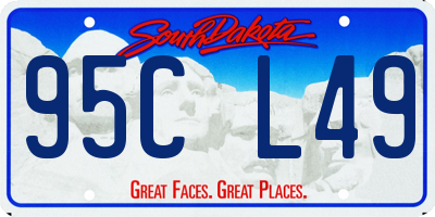 SD license plate 95CL49