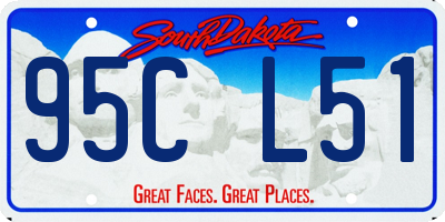 SD license plate 95CL51