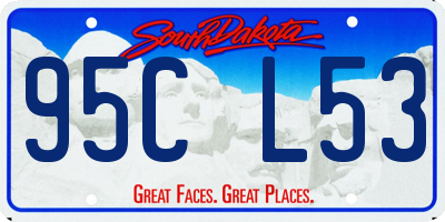 SD license plate 95CL53