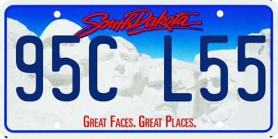 SD license plate 95CL55