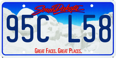 SD license plate 95CL58