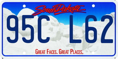 SD license plate 95CL62