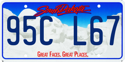 SD license plate 95CL67