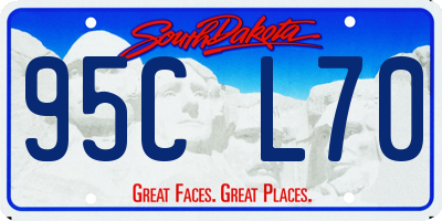 SD license plate 95CL70