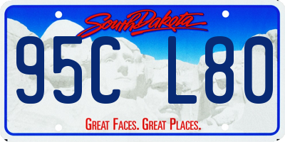 SD license plate 95CL80