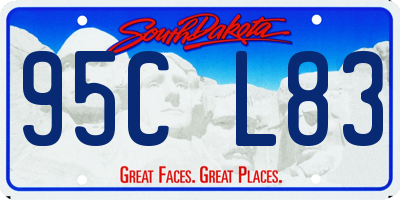 SD license plate 95CL83