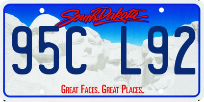SD license plate 95CL92