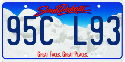 SD license plate 95CL93
