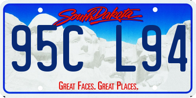 SD license plate 95CL94