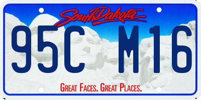 SD license plate 95CM16