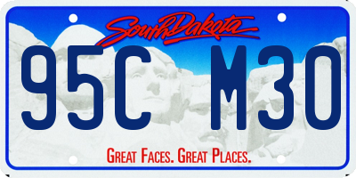 SD license plate 95CM30