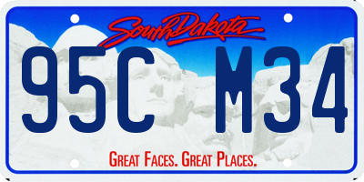 SD license plate 95CM34