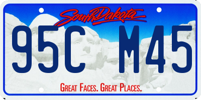 SD license plate 95CM45