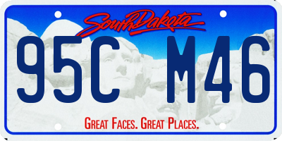 SD license plate 95CM46
