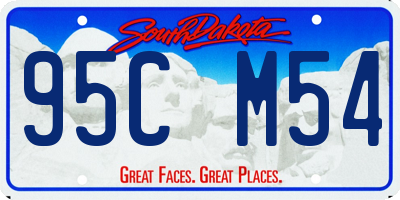 SD license plate 95CM54