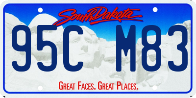 SD license plate 95CM83