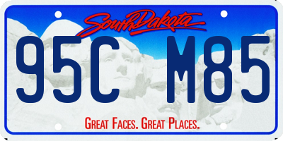 SD license plate 95CM85