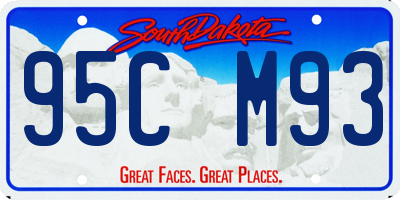 SD license plate 95CM93