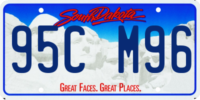 SD license plate 95CM96