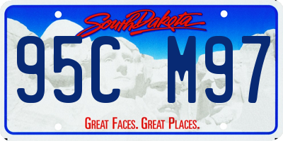 SD license plate 95CM97