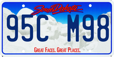 SD license plate 95CM98