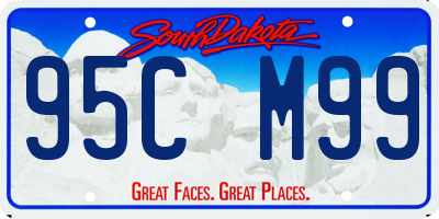 SD license plate 95CM99