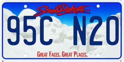 SD license plate 95CN20