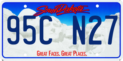 SD license plate 95CN27