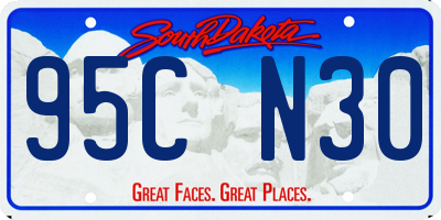 SD license plate 95CN30