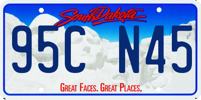 SD license plate 95CN45