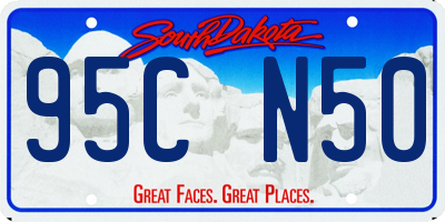 SD license plate 95CN50