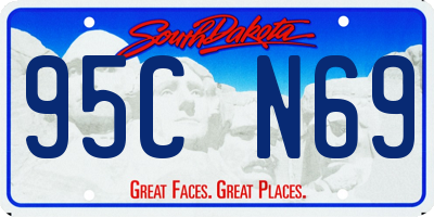 SD license plate 95CN69