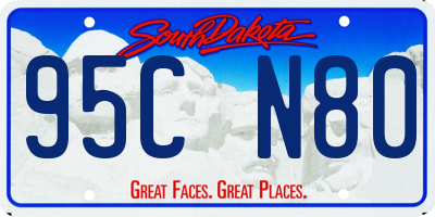 SD license plate 95CN80