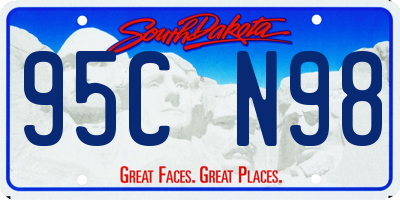 SD license plate 95CN98