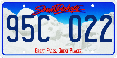 SD license plate 95CO22