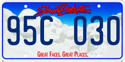 SD license plate 95CO30