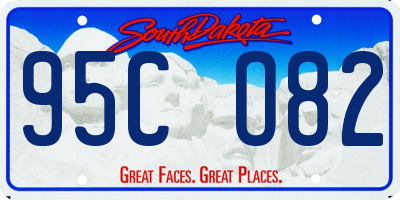 SD license plate 95CO82
