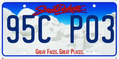 SD license plate 95CP03