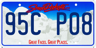 SD license plate 95CP08