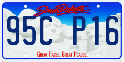 SD license plate 95CP16