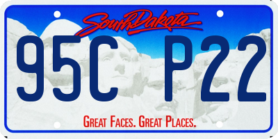 SD license plate 95CP22