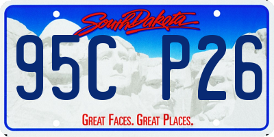 SD license plate 95CP26