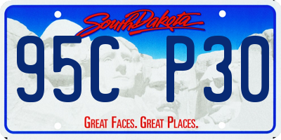 SD license plate 95CP30