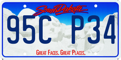 SD license plate 95CP34