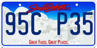 SD license plate 95CP35
