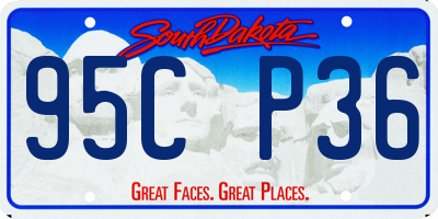 SD license plate 95CP36