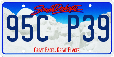 SD license plate 95CP39
