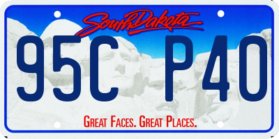SD license plate 95CP40