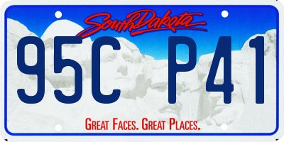 SD license plate 95CP41