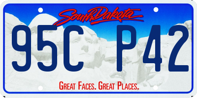 SD license plate 95CP42